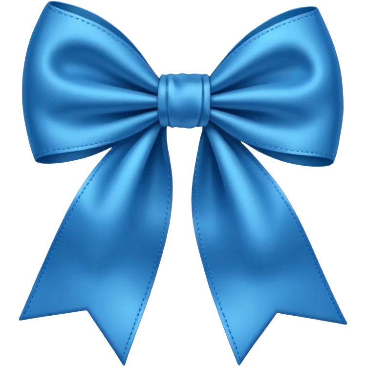 Moño azul  emoji