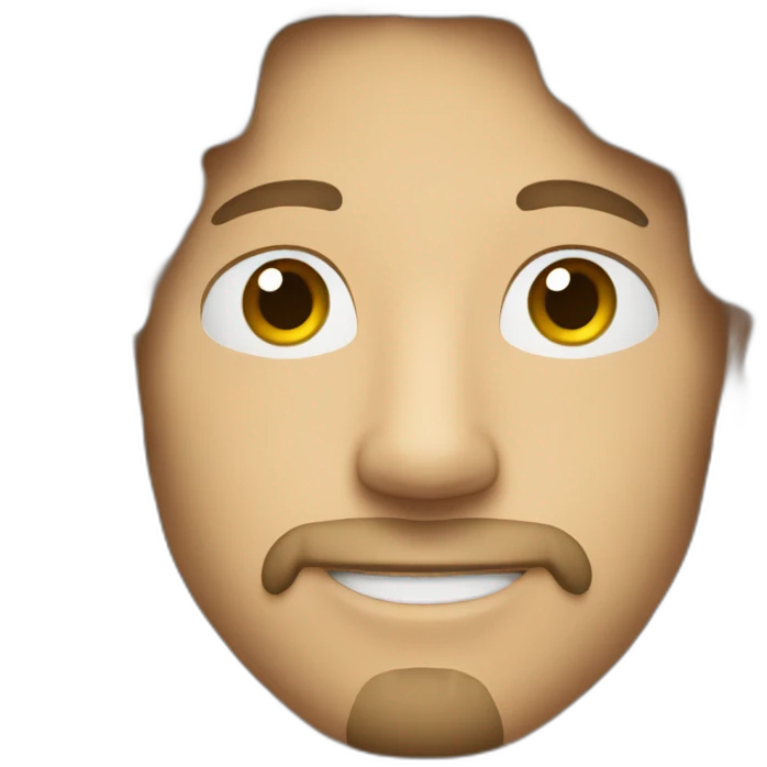 brown long haired white man with goatee emoji