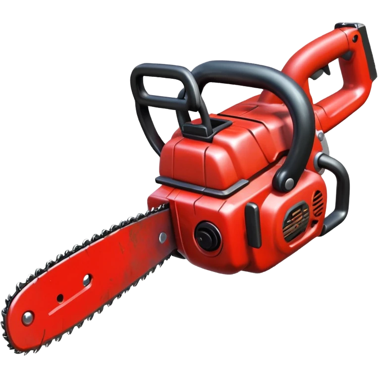 Small chainsaw, horror style, cartoon emoji, no background emoji