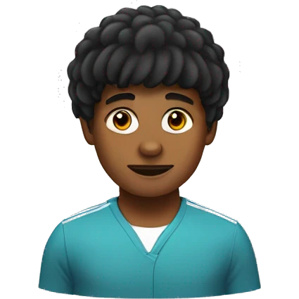 niñ de pelo corto negro con flequillo emoji
