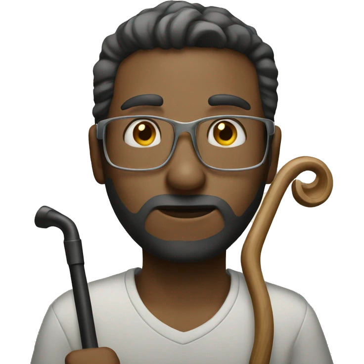 blind man holding a blind cane emoji