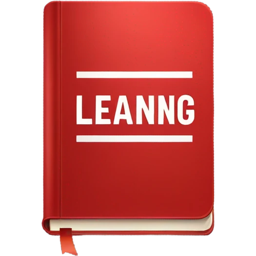 red learning book emoji