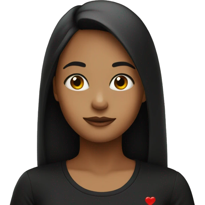 A girl with black habit wearing a t shirt saying i love frank emoji