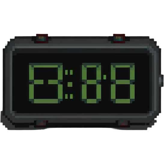 Digital clock showing 2:00 emoji