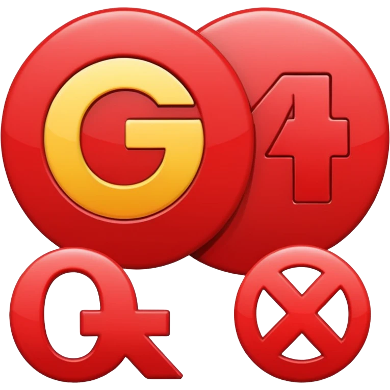 plus and percentage sign in red emoji