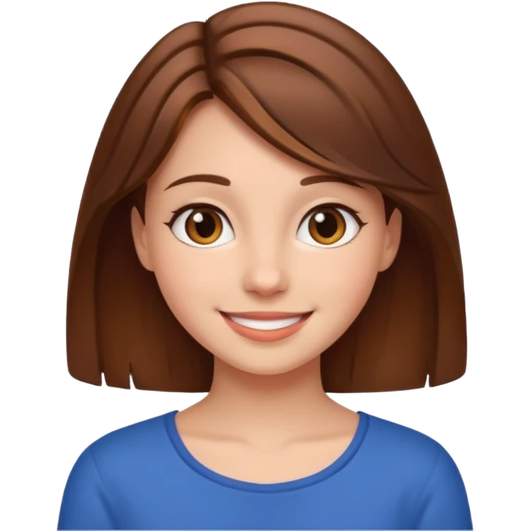 Fille amoureuse avec un sourire niet emoji