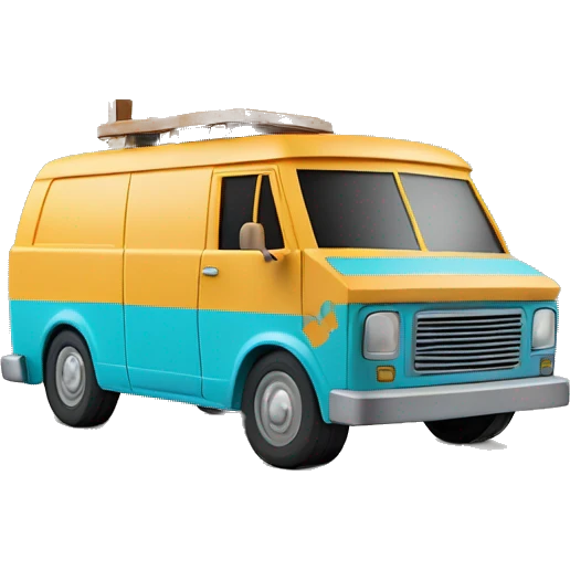 Papercraft Scooby Doo’s mystery van emoji