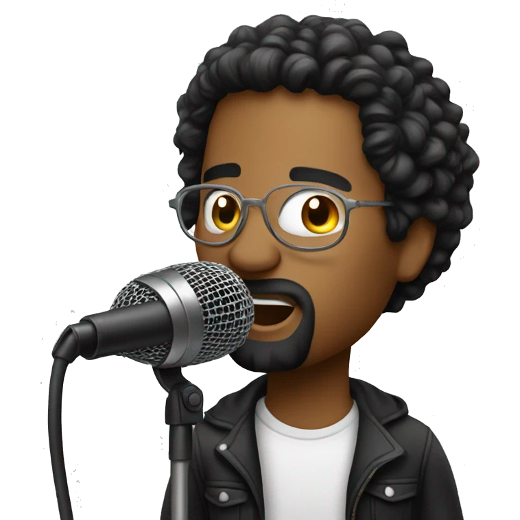 Artist with mic emoji