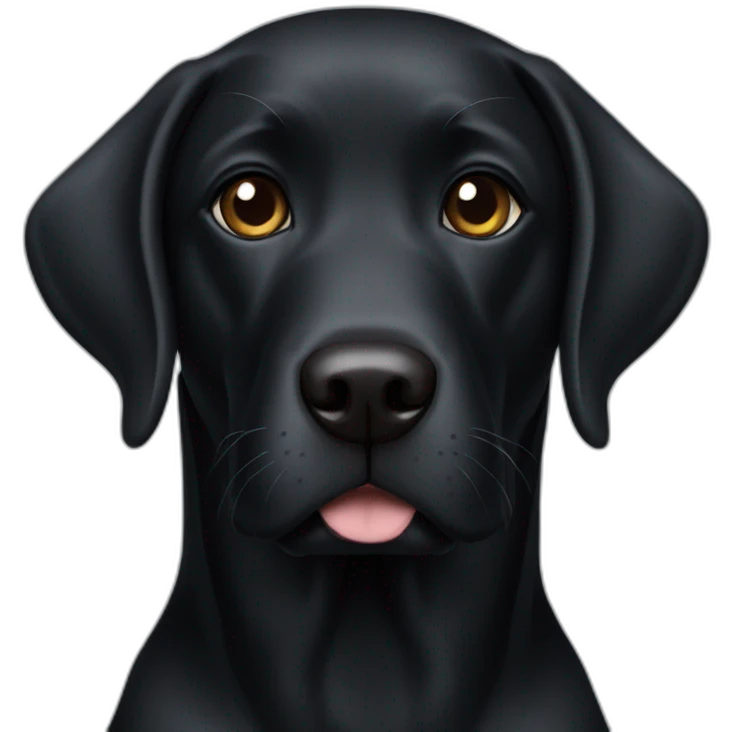 a black lab dog emoji