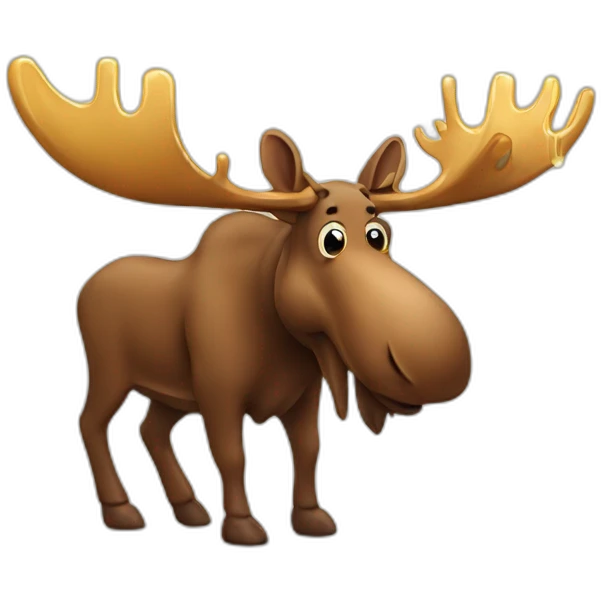 Moose with  beer emoji