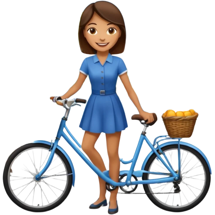Lady with bicycle emoji