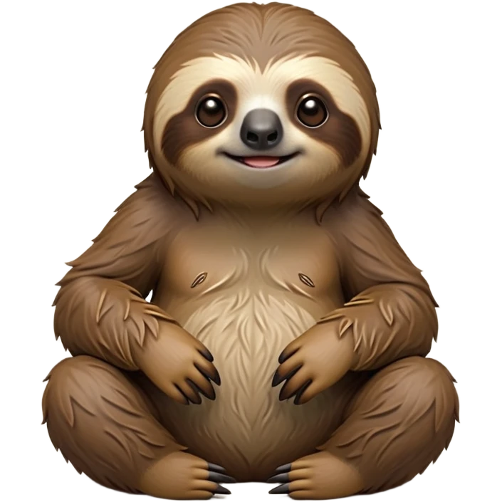 cinematic-sloth-realistic-full-body-sitting-emoji,-long-curved-claws-clinging,-thick-shaggy-brown-fur-slightly-ruffled,-head-tilted-dramatically,-slow-blinking-eyes-filled-with-serene-wisdom,-simplified-yet-realistic-focused-features,-highly-detailed,-glowing-with-an-almost-sarcastic-glow emoji