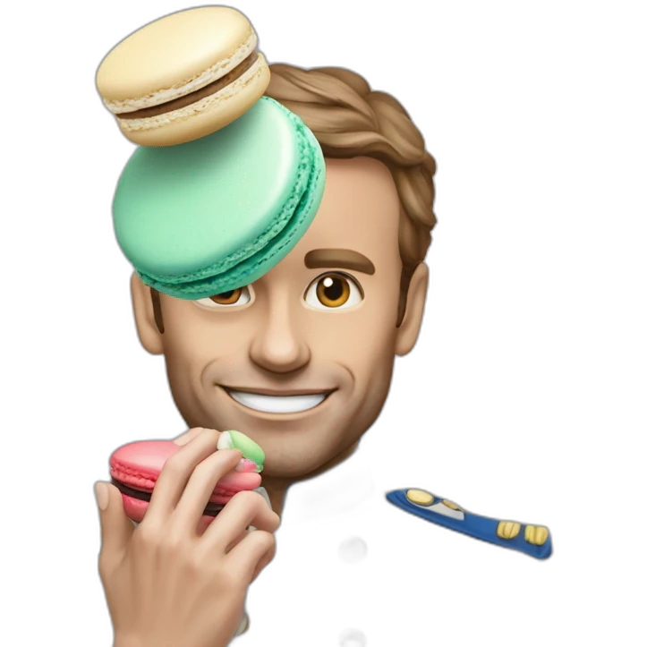 Macron mange un.macaron emoji