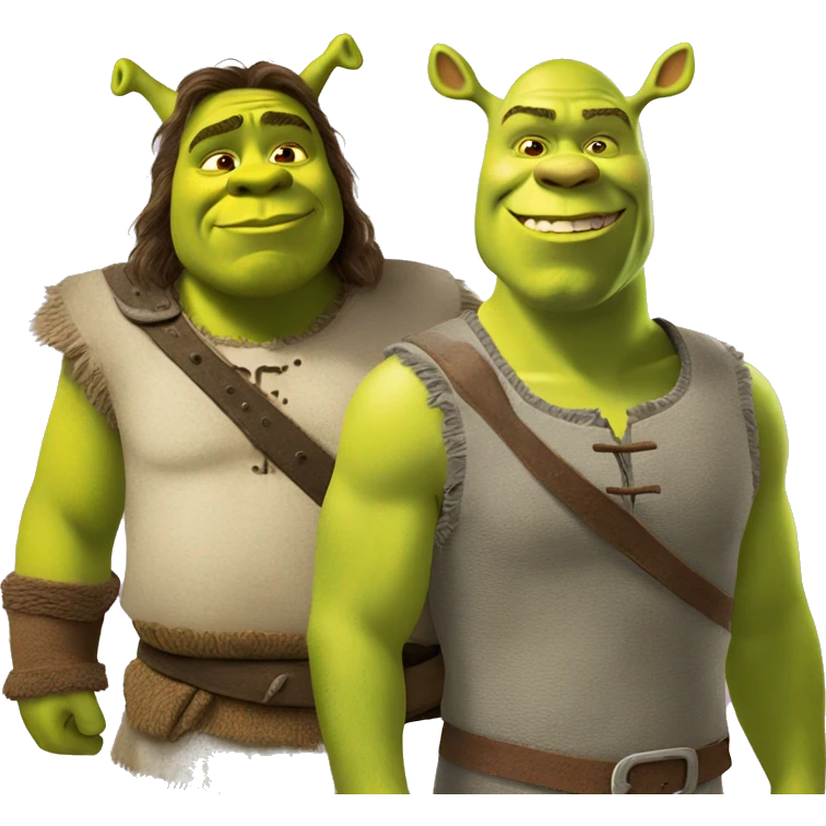 Shrek with donkey emoji
