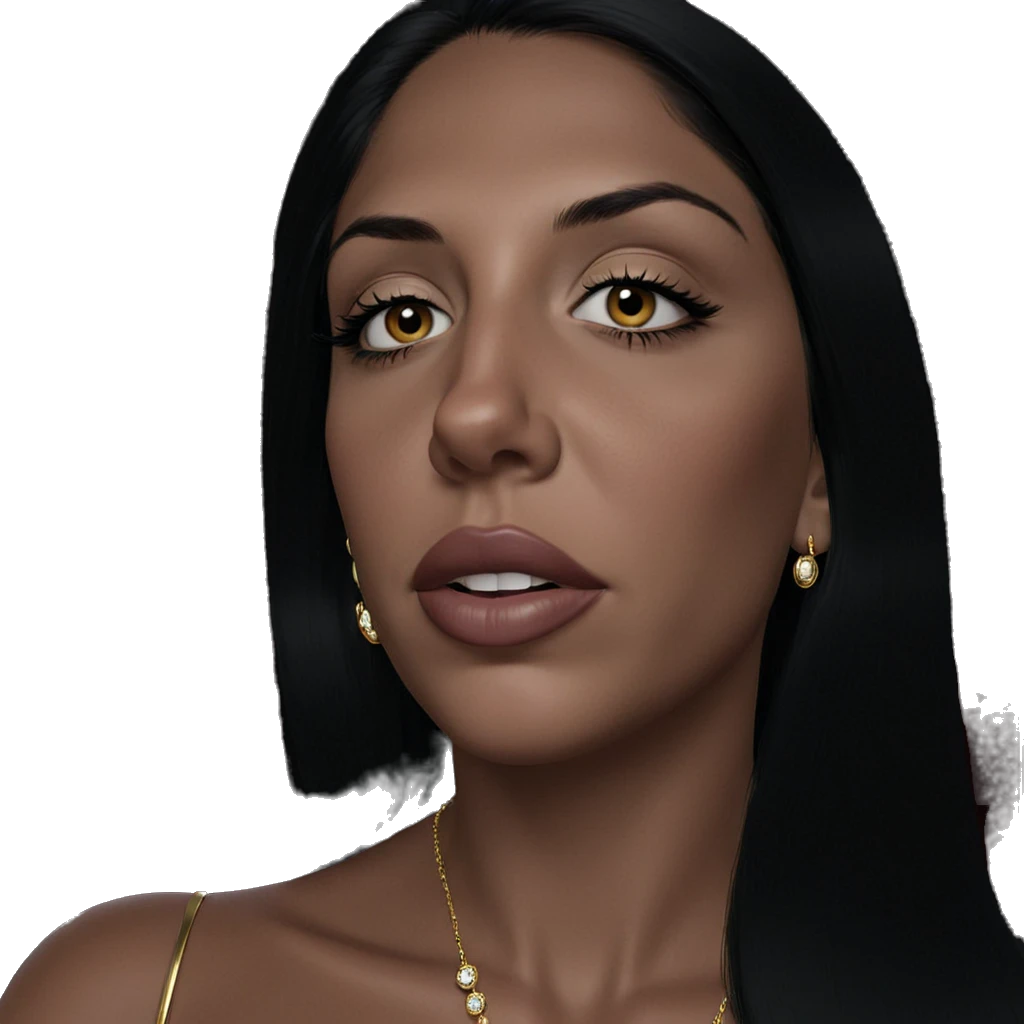 portrait of a girl with jewelry emoji