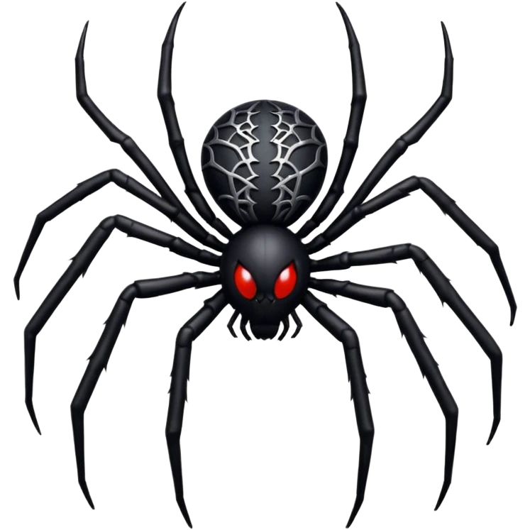 gothic spider, black and silver, mystical and ornate, no background emoji
