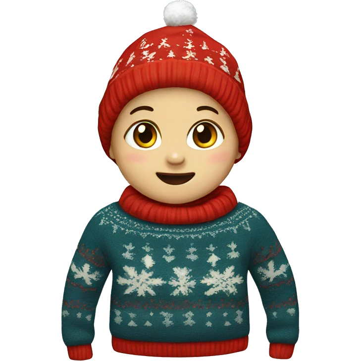 Baby in a Christmas jumper  emoji