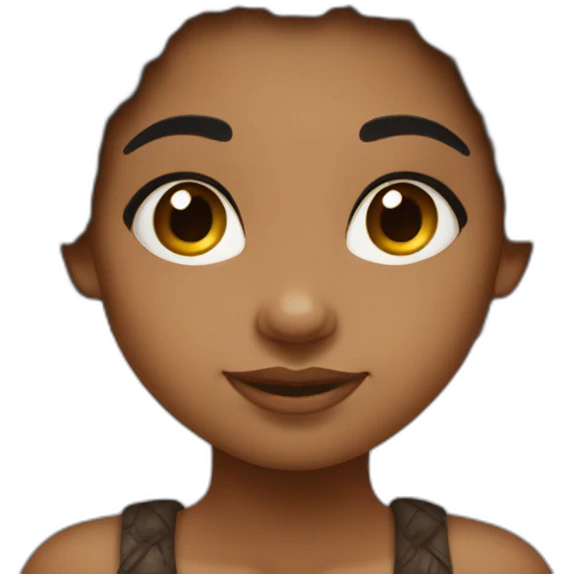 afro hair girl indian mole emoji