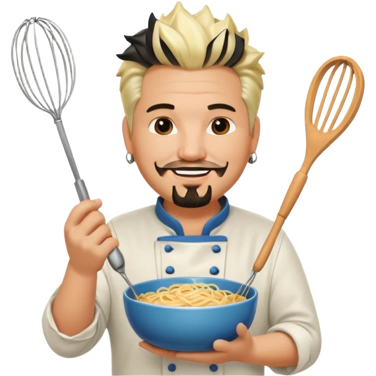 gut fieri chef holding whisk and bowl emoji