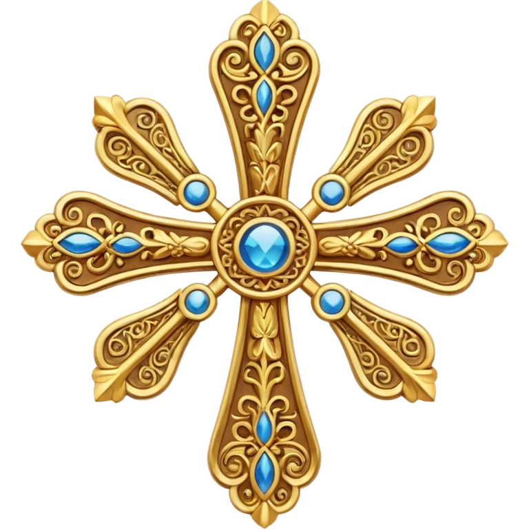 Eastern Orthodox cross. Transparent bakgrundl. emoji