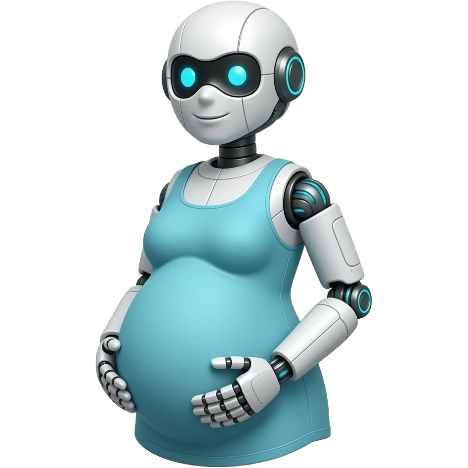 robõ pregnant para colorir em preto e branco emoji