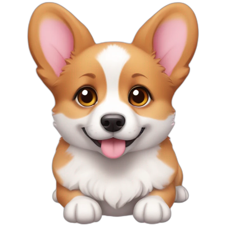 Corgi puppy heart emoji