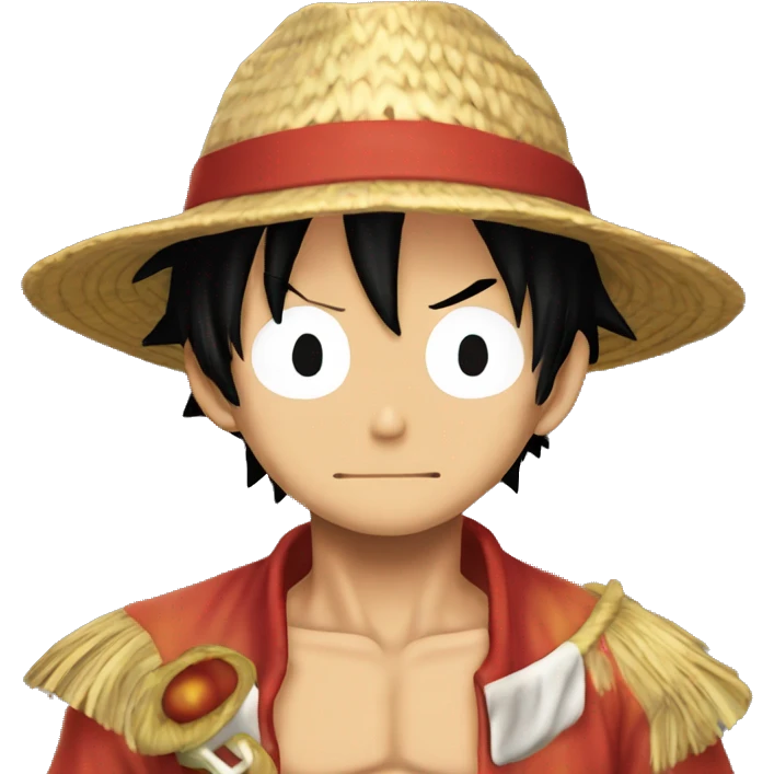 Luffy one pièce paying respect hats down emoji