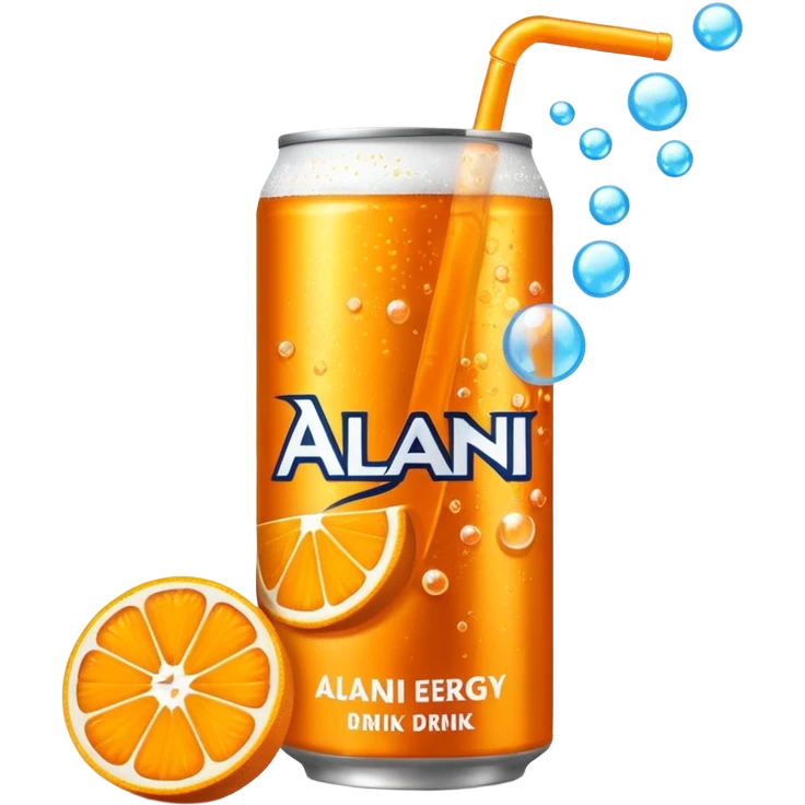 Alani Energy drink with bubbles emoji