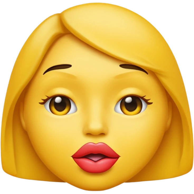 An emoji face making a kissy face waiting to be kissed  emoji
