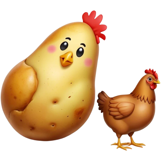 Potato with chicken leg emoji
