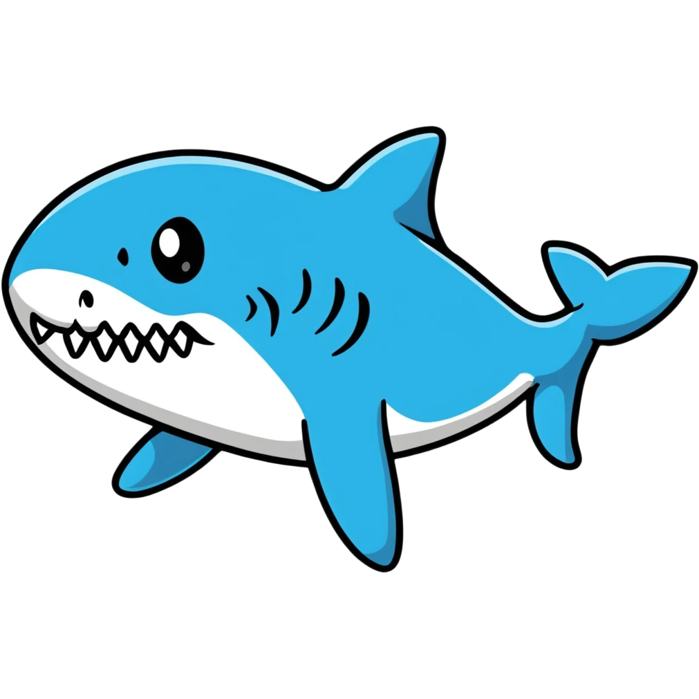 shark with blue shoes emoji