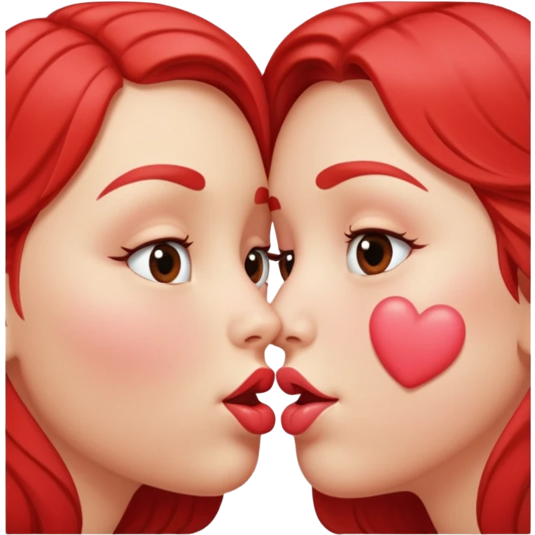Kissing face kissing a face emoji