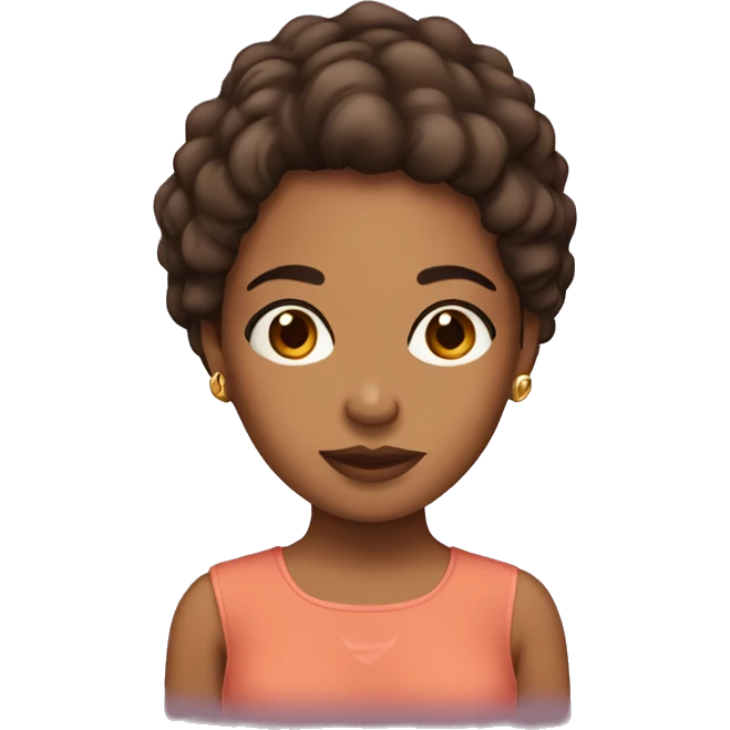 latina with brown skin emoji