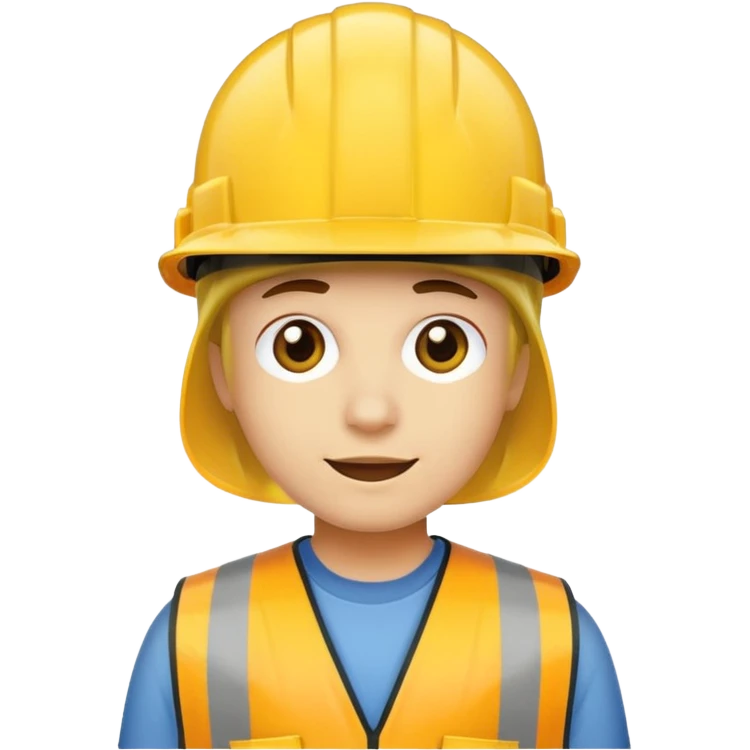 construction hat without guy, front facing transparent emoji