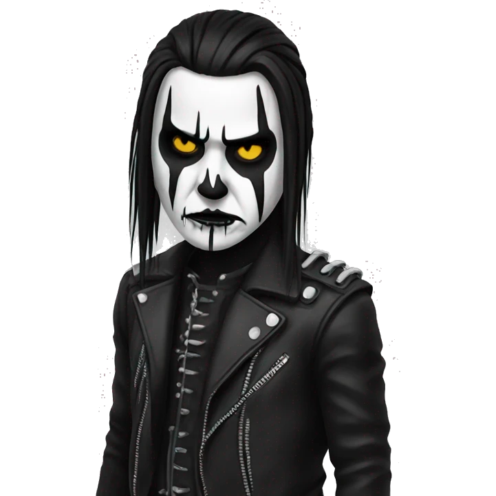 Headbanger with corpse paint emoji