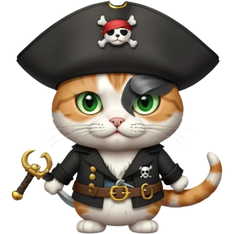 A pirate cat emoji