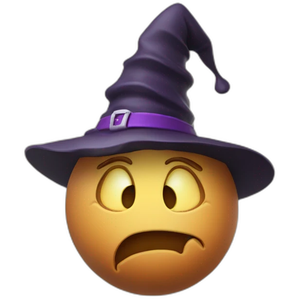 3d sphere with a cartoon wistful potatoes Witch skin texture with smiling eyes emoji