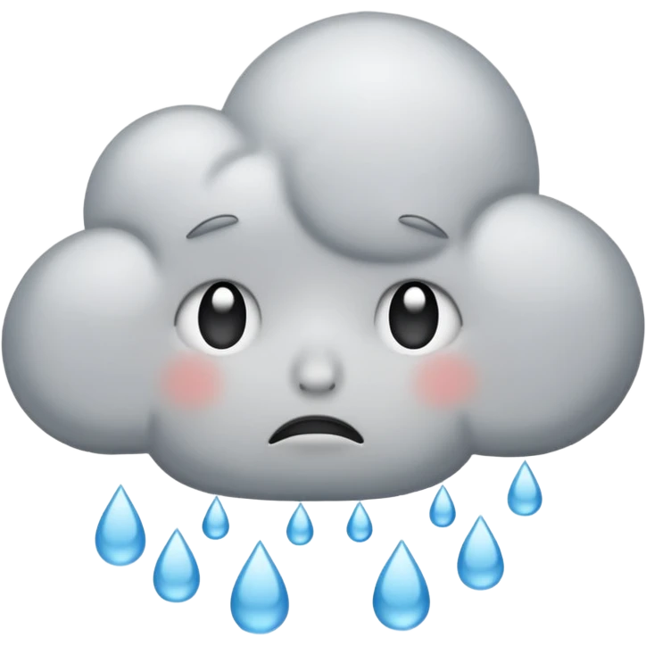 a sad cloud raining emoji emoji
