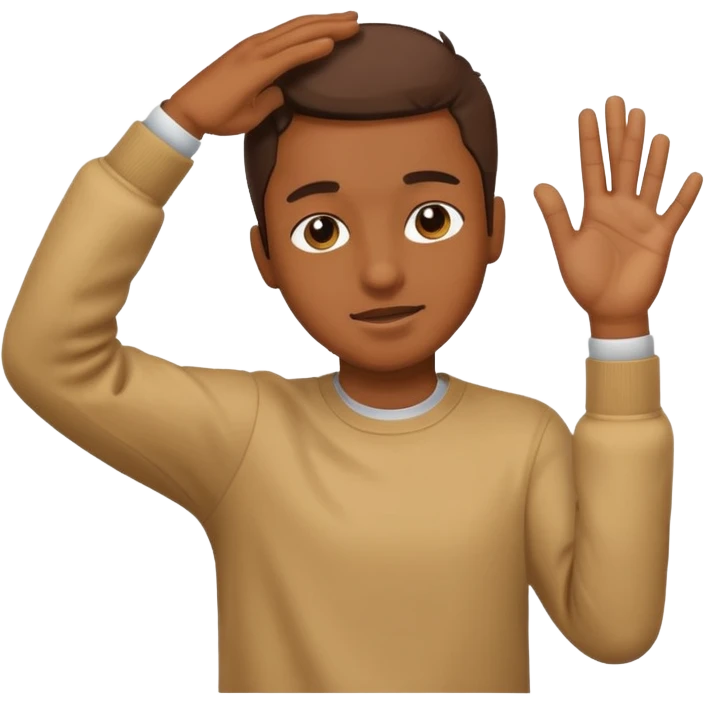 Person dabing emoji