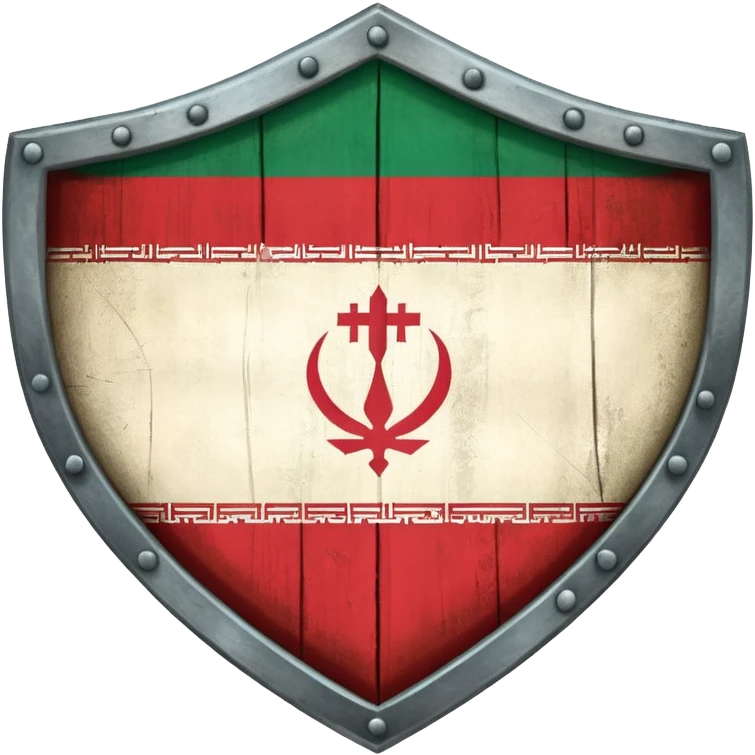 rectangular shield with old the flag of Iran emoji