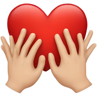 Hands with heart emoji