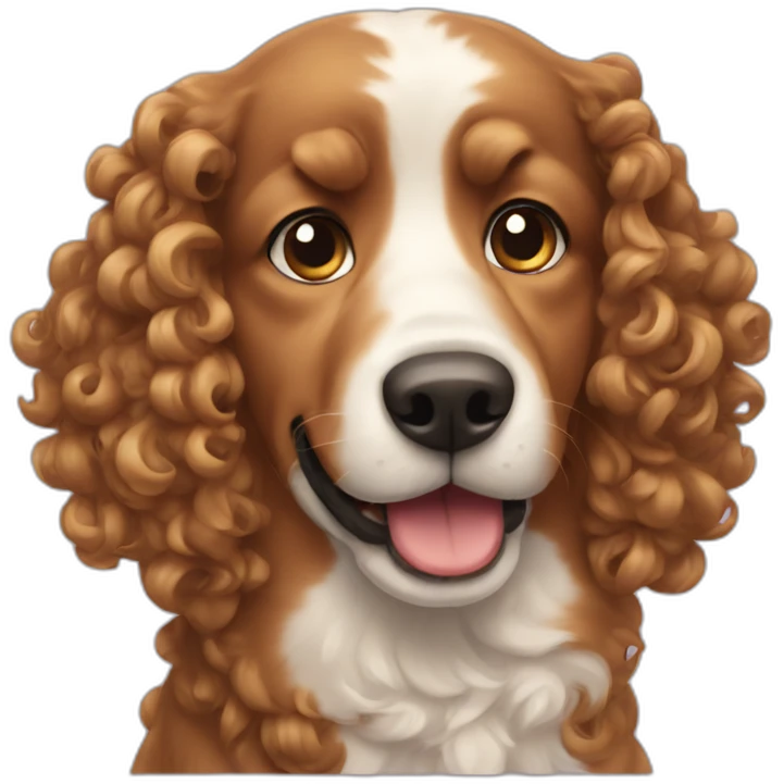 Curly dog emoji