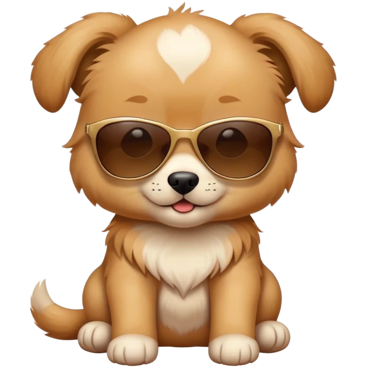 puppy wearing sunglasses emoji