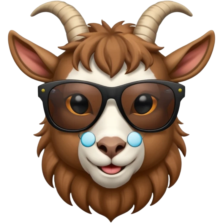 Goat with full black sunglasses  emoji