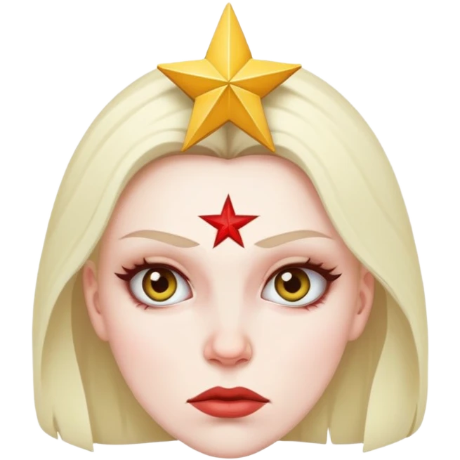 mean woman with star emoji