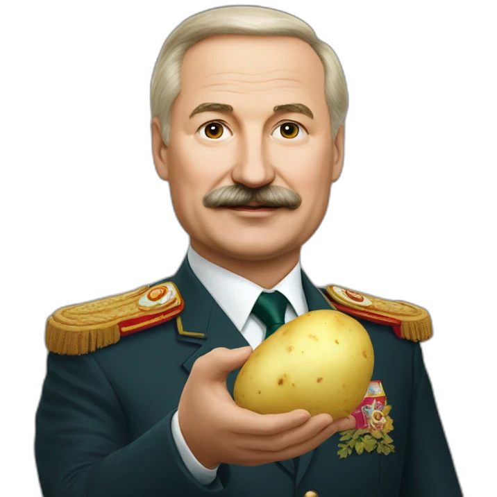 lukashenko holding potato emoji