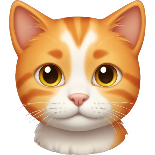 Cute orange cat emoji