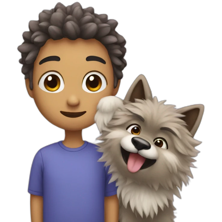 a person and one furry emoji