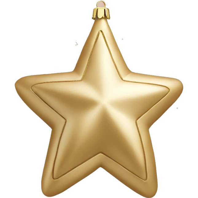 christmas decoration satin gold star  emoji