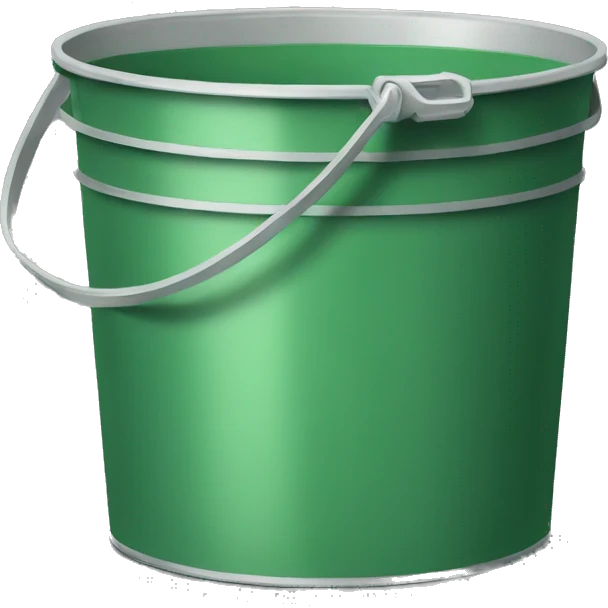 Paint bucket with green color emoji